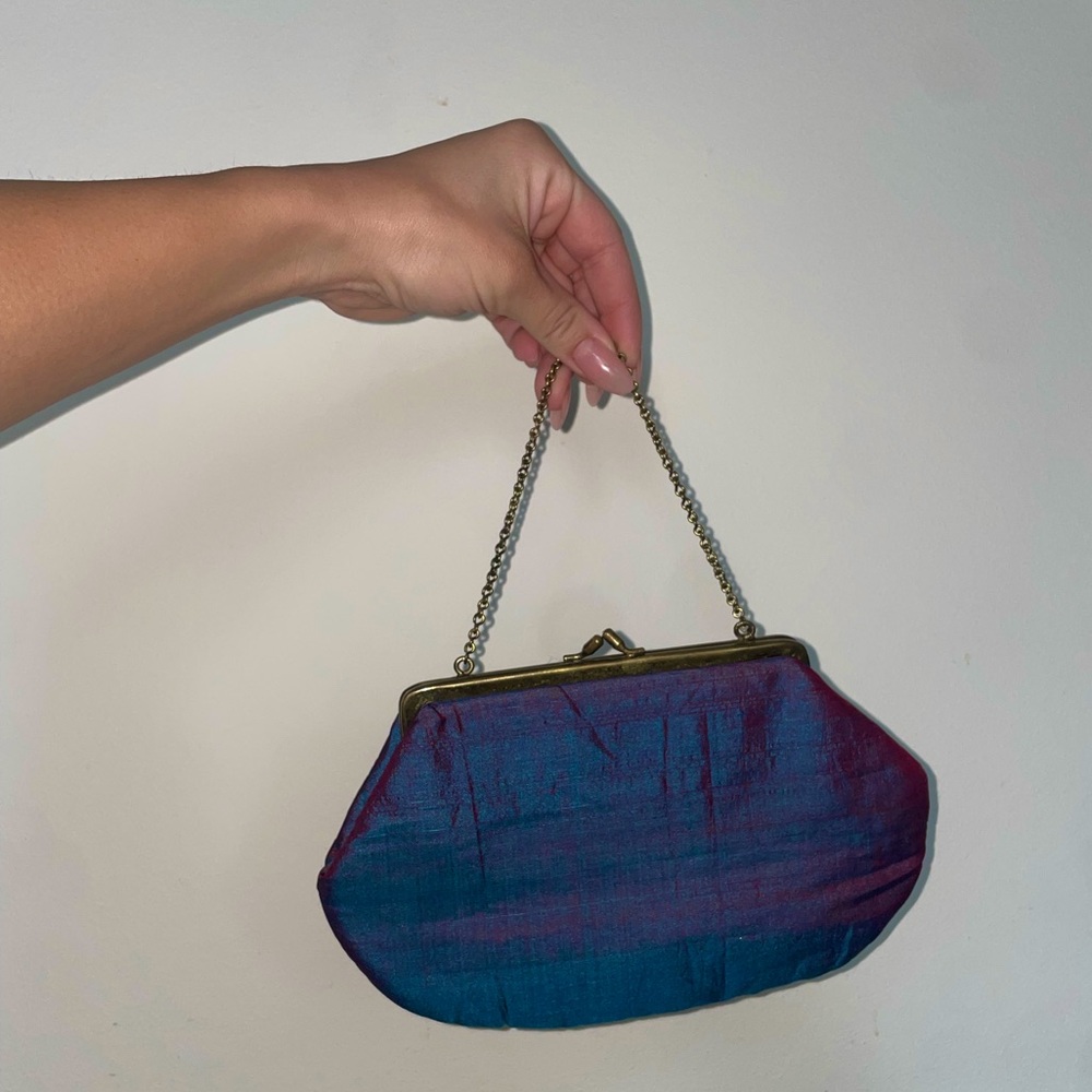 Vintage Purple / Blue Iridescent Handbag